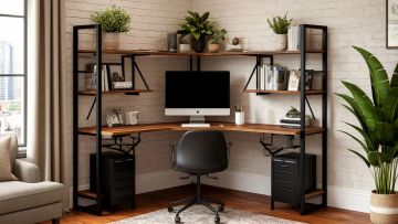 Широкий угловой компьютерный стол Арчи