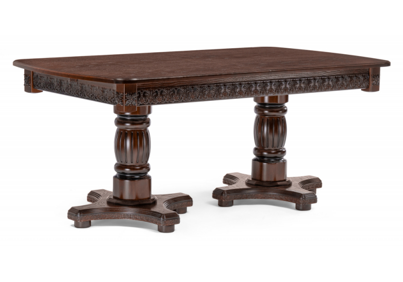 Стол деревянный Морнит 180(240)х100 орех темный / орех (100x76). 