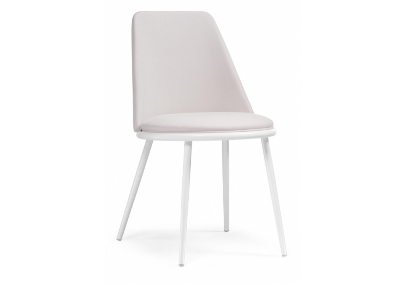 Стул на металлокаркасе Алдис катания вайт / белый матовый (50x57x81). 