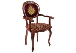 Стул деревянный Кресло Adriano 2 вишня / патина (56x55x96)