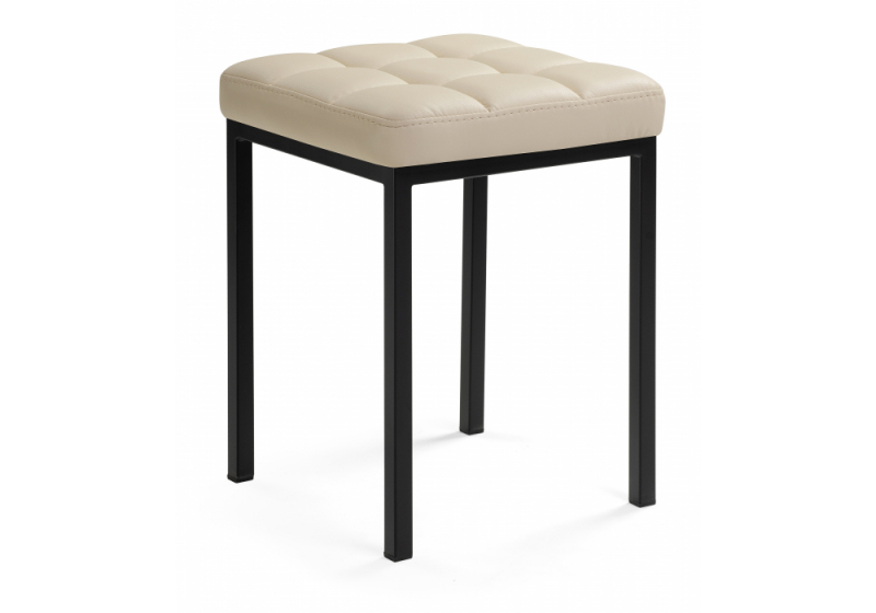 Табурет Байя  кожзам d1 / черный матовый (35x35x45). 