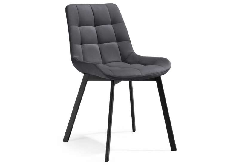 Стул на металлокаркасе Челси темно-серый 996 / черный (50x60x80). 