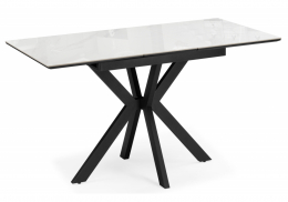 Керамический стол Гардинг 100(130)x70 серый (yb9020022bg) / черный (70x76)