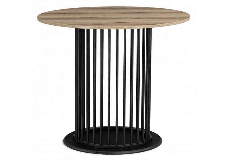 Стол деревянный Берту 90х90х75 делано / черный (90x75). 