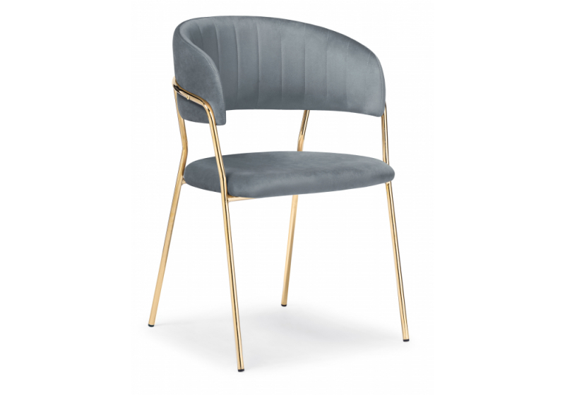 Стул на металлокаркасе Kamelia gold / gray (57x54x83). 