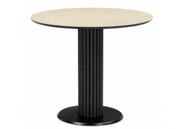 Керамический стол Кэмерон 90 okara light yellow / черный (90x75)