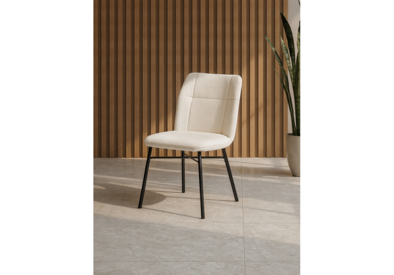 Стул на металлокаркасе Denis beige / black (46x59x87)